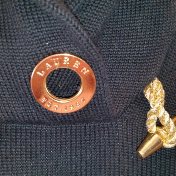 Ralph Lauren  black toggle neck sweater EUC - Picture 2 of 5